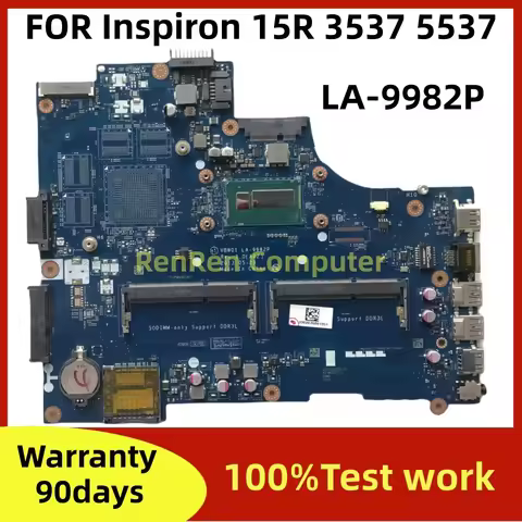 VBW01 LA-9982P For Dell Inspiron 15R 5537 3537 Laptop Motherboard.With 2955u 2957u I3 i5 i7 CPU UMA 