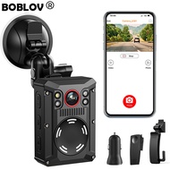 กล้องติดรถยนต์ BOBLOV M502B 4K WIFI พร้อม GPS 128GB HD 2196P กล้องวิดีโอกลางคืน IR กันน้ำ 170 °กล้อง