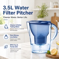 3.5L Water Filter Jug | Better Taste Tap Water | BPA-Free | Fridge Fit | Save on Bottled Water (1 Fi