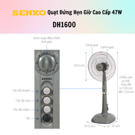 Quạt đứng hẹn giờ cao cấp 47W SENKO DH1600 / LS1630 / L1638 - Màu ngẫu nhiên - Hàng chính hãng - Bả