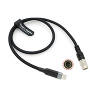 PD USB C Type-C to Hirose 4 Pin Male Power Cable for Zoom F4 F8 F8N Audio Recorder, Sound Devices 68