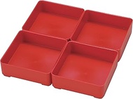 Cultivating Lacquer 8-inch (8 cm) Schokura Reusable Blocks, 4 Red Partitions, H-158-36