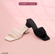 HA HUYEN women's 5cm high heel clogs, 5cm high heel sandals with square heel mesh straps - GL823