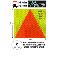 Probation plate p plate (3M fluorescent diamond grade reflective self adhesive sheet) Motorbike Moto