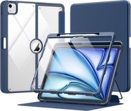 เคสเคสสำหรับไอแพด MoKo Air 13นิ้ว M3 2025 & M2 2024พร้อมที่ใส่ดินสอiPad Air 13 [ป้องกันหน้าจอในตัว] 