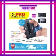 **READY STOCK** MODIFIED POCKET D6 PRO 4G Pocket Portable Modem Wifi Mifi Router Unlimited Hotspot 1