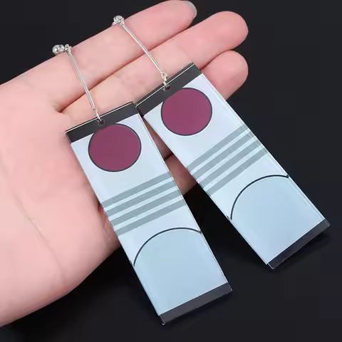 Drop Earrings Anime Acrylic Demon Slayer Kimetsu no Yaiba Blade of Ghost Earings For Women Men Tanji