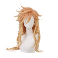 Demon Slayer Douma Cosplay Wig Long Orange Wavy Costume Wigs for Halloween Party (Douma)