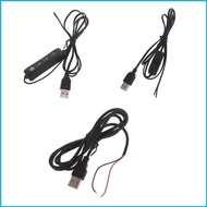 UTAKEE 5V USB DIY Soldering Power Cord with Switch for 5V LED Lights Fans Cameras