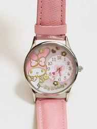 My Melody 珍珠粉紅色錶帶手錶( 腕錶 / 皮革 / Wristwatch/ Watch/ Pearl Pink / Original/ Heart / PVC Leather / Sanrio / Japan / MM /美樂蒂 )