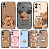 【O-9】Cute cartoon Capybara for Redmi 6 6A Pro 7 7A 8 8A 9 9A 9C 9T NFC TPU soft black protective cas