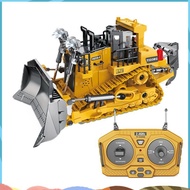 1:24 2.4GHz 9 Channels Remote Control Tractor Toy Bulldozer RC Aluminum Alloy Engineering Tractor To