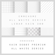 Kain Katun Putih Kualitas Hotel TC300 / Kain Sprei Premium Polos Emboss Stripe / Kotak Lebar 280cm