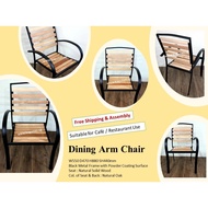 [Bundle of 2] Cafe Metal Arm Chair Dining Arm Chair Restaurant Metal Frame Chair Dining Chair Restau