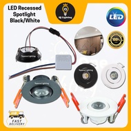LED Spotlight 3W Recessed Cabinet Light LED Recessed Eyeball Daylight / Warmwhite LED Mini Downlight