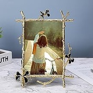Vintage Picture Frames Rectangle 6x8 Gold Picture Frames For Tabletop Metal Art Branch Housewarming 