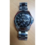 ALL STEEL ELLESSE DAYDATE 24 HOURS QUARTZ MEN WATCH