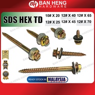 Per Box Sds Hex Td / Sds Self Drilling Hex Head Roofing Awning Screw for Wood 10#X20/12#X25/12#x40/1