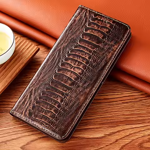 Genuine Leather Skin Flip Wallet Book Phone Case Cover On For Cubot KingKong King Kong Power 8 9 Sta