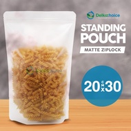 Standing Pouch Ziplock Matte Doff Food Plastic Ziplock Packaging 20x30 Plastic Packaging