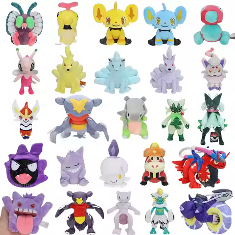 New Pokemon Plush Hisuian Zorua Cubone Gyarados Shiny Shinx Ninetales Skeledirge Butterfree Mewtwo A