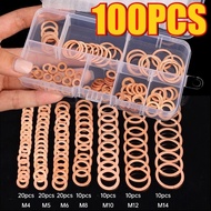 100/200PCS Car Oil Drain Plug Gaskets - Oil Pan Sealing Washers - High Temperature Resistant, Leak-P