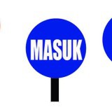 Reflective sign MASUK / SignBoard/Papan iklan/Papan Tanda jalan /Road