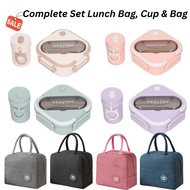 Complete Set Lunch Box with Cutlery Bento Box with Soup Cup/Cup and Lunch Bag