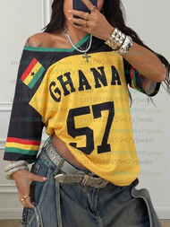 Ghana Team Jersey Authentic Ghanaian Team Fan Style Mens Womens Suitable For Training And Competitio