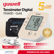 Tensimeter Digital Yuwell YE660D Gold + Kabel USB / Alat Cek Tekanan Darah - Tensi Digital