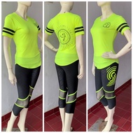 Promo Setelan 1 set baju dan celana panjang cewek wanita olahraga gym