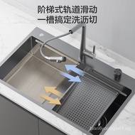 JOMOO（JOMOO）Kitchen Sink Single Sink Vegetable Basin Integrated Basin304Stainless Steel Handmade Sink Nano Vegetable Washing Pool Counter Basin