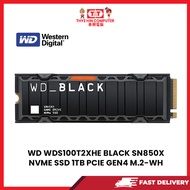 WD WDS100T2XHE BLACK SN850X NVME SSD 1TB PCIE GEN4 M.2-WH