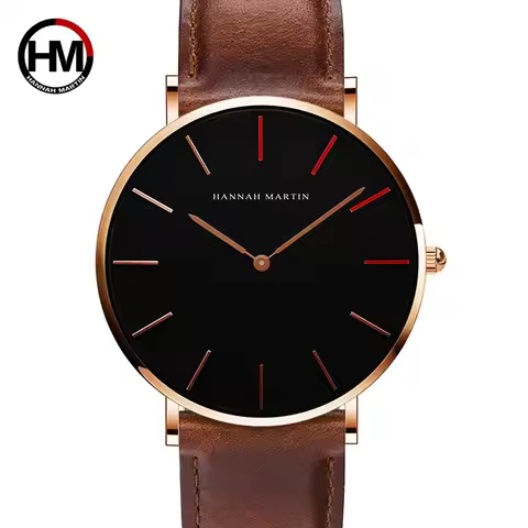 HANNAH MARTIN Brand Japan Quartz Movement Men Waterproof Wrist Watches Fashion Luxury Ultra Thin Nyl