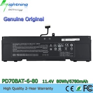 New Genuine PD70BAT-6-80 11.4V 80Wh Original Battery for Clevo Terrans Force X17A Hasee G10-DA7NP CP
