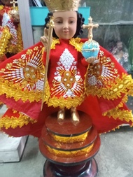 31 inches Senyor Santo Niño De Cebu Statue Figurine Senior Sto Nino wood base Fiber Niño