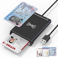 NFC Reader & CAC Reader Military 2-in-1 Smart Card Reader with NFC Support IC/ID/PIV/Bank/Credit Car