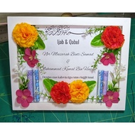 Frame mas kahwin/ bingkai mas kahwin/ harga pengenalan