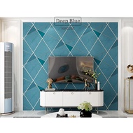 Wallpaper Sticker Dinding Ruang Tamu Motif Marmer Hitam Panjang 8 Meter x Lebar 45cm