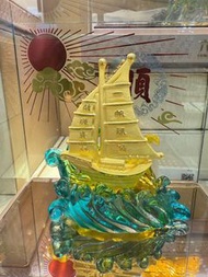 六福珠寶黃金一帆風順擺件