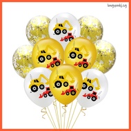 longyunkj  20 Pcs Children Gifts Car Decoration Construction Vehicle Printing Balloons Cars Latex Wedding Kit