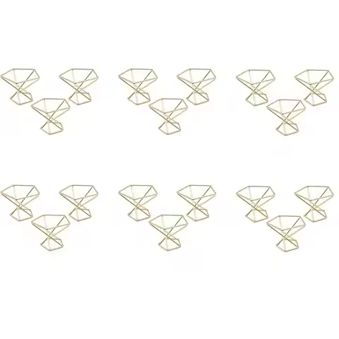 AB46-18 Pcs Geometric Air Plant Holder Airplants Rack Metal Plants Stand Planter Shelves Himmeli Dec