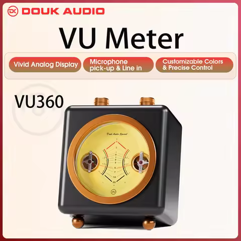 Douk Audio VU360 Retro Analog VU Meter Music Spectrum Vintage Desk Decor for Home/Office Gift