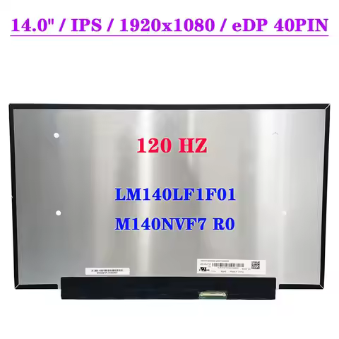 14.0" LCD Panel 120HZ LM140LF1F01 Fit M140NVF7 R0 For ASUS ROG Zephyrus G14 GA401Q PX401Q IPS FHD La