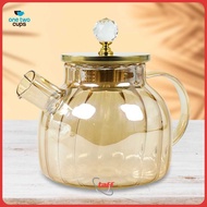 One Two Cups Teapot Pitcher Teapot Heat Resistant Borosilicate Fire 1L - BR-383
