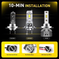 AUXITO 2Pcs 12V 30000Lm H7 LED Headlight Bulb Caus Error Free 6500K 70W High Power Best H7 LED 360