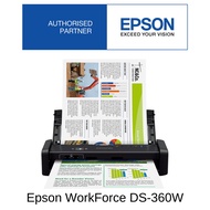 Epson WorkForce DS-360W Wi-Fi Portable Sheetfed Document Scanner