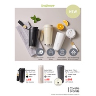 SNAPWARE Zinc Ceramic Insulated One Touch Locking Tumbler Bottle 550ml - 2 Colors - SN-BZL550LBK/SG 
