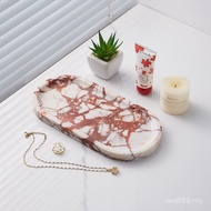 Cosmetic Storage Track High-End Oval Lipstick Luxury Stone Tray Marble Red Relax Tray Bulgar Perfume