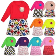 Baju Kurung Bayi Kartun Baju Raya Baby Girl Dress 3M-24M(2 Designs)